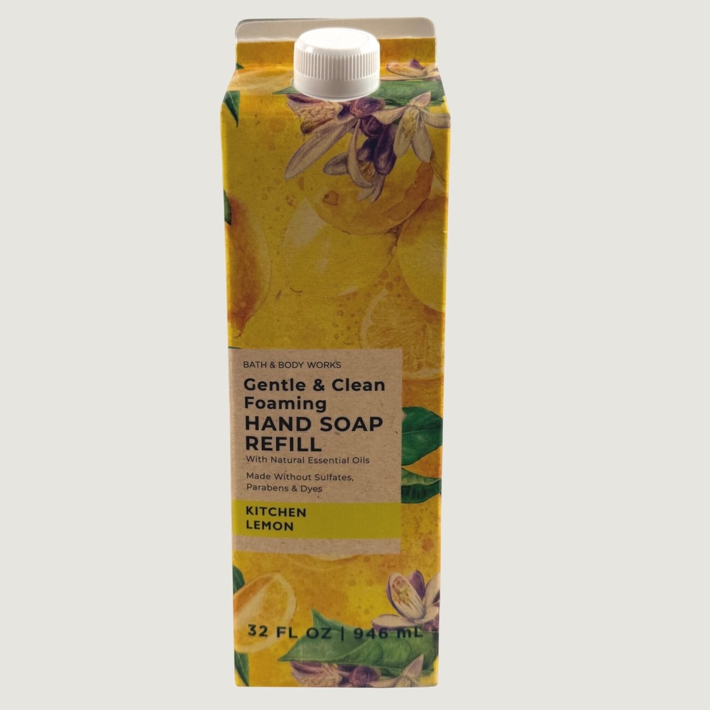 Bath and Body Works Kitchen Lemon Foaming Hand Soap Refill 32 fl oz Carton